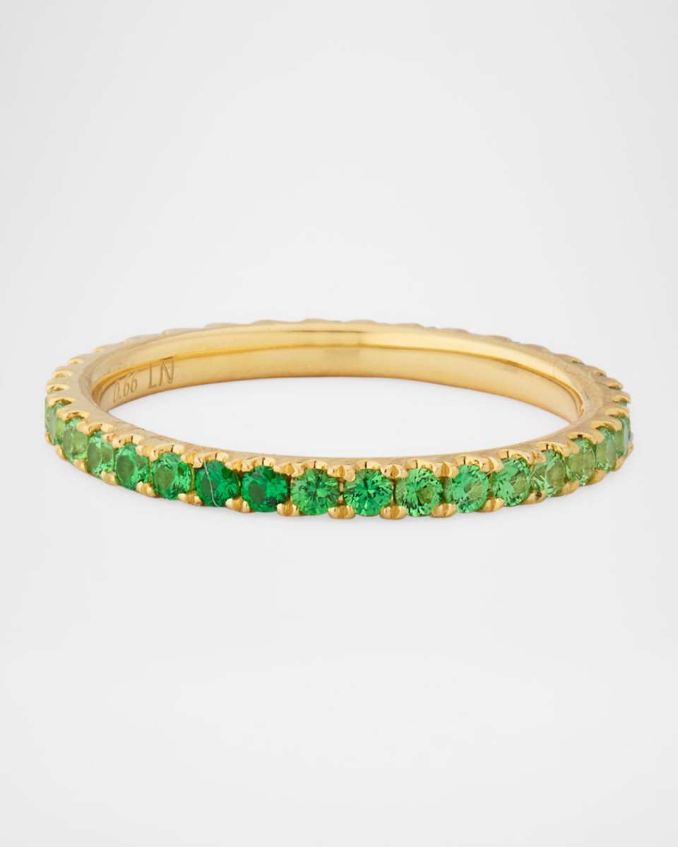 18K Yellow Gold Tsavorite Garnet Ring